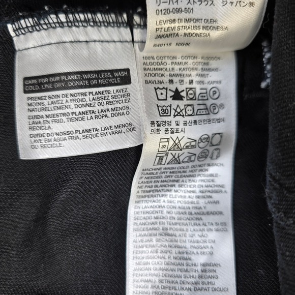 Levis Trucker Denim Jacket Mens Small Mens Black Classic Jean Jacket - Picture 10 of 12